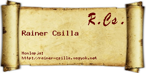 Rainer Csilla névjegykártya