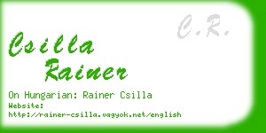 csilla rainer business card